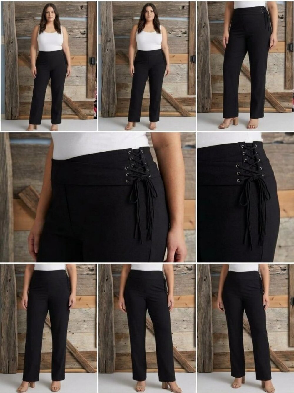 VINTAGE Penman's Size Large Black Faux Suede Tie Up Belt Dress Pants